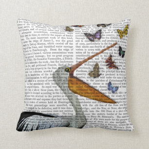 Pelican en Butterflies Kussen