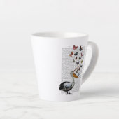 Pelican en Butterflies Latte Mok (Rechterhoek)