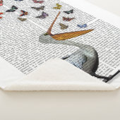 Pelican en Butterflies Sherpa Deken (3/4)
