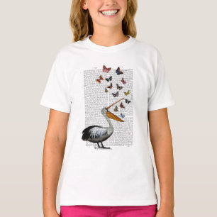Pelican en Butterflies T-shirt