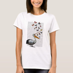 Pelican en Butterflies T-shirt
