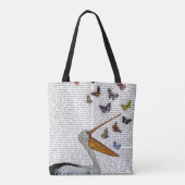 Pelican en Butterflies Tote Bag (Achterkant)