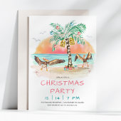 Pelican en Palm Beach met kerstfeest Kaart