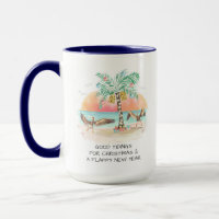 Pelican en Palm Tree Funny Coastal Kerstmis