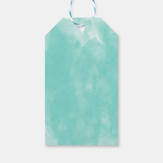 Pelican en Palm Tree tropische kerstmis Cadeaulabel (Achterkant)