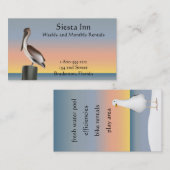 Pelican en Seagull Sunset Visitekaartje (Voorkant / Achterkant)