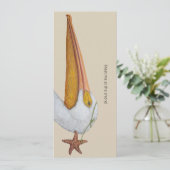 Pelican en zeestervisplatte kaart (Staand voorkant)