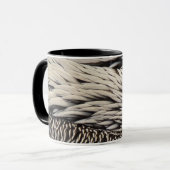 Pelican Feathers Abstracte Natuur Fotografie Mok (Voorkant links)