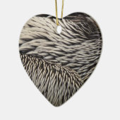 Pelican Feathers Gray Natuur Foto Keramisch Ornament (Links)