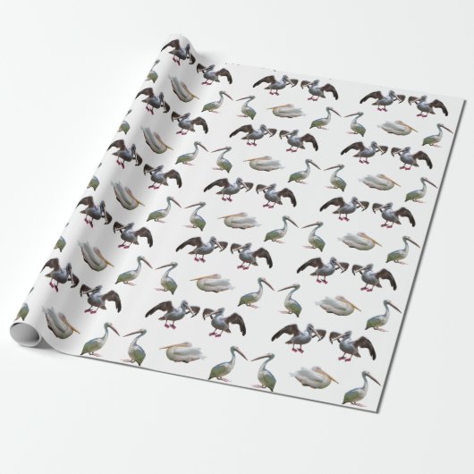 Pelican Frenzy Wrapping Paper Cadeaupapier (Uitgerold)