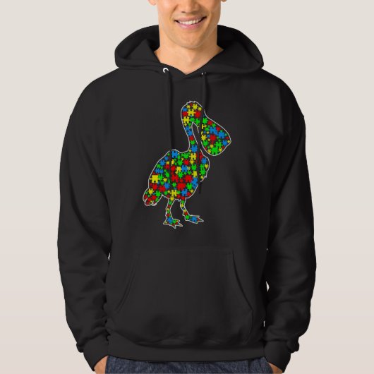 Pelican Funny Puzzle Animals Autisme Hoodie (Voorkant)