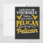 Pelican Gift Be Pelican Zookeeper Briefkaart (Voorkant / Achterkant)