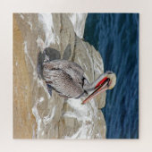 Pelican in de oceaan legpuzzel (Horizontaal)