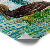 Pelican in het zonlicht van de Florida Keys. Poster (Hoek)