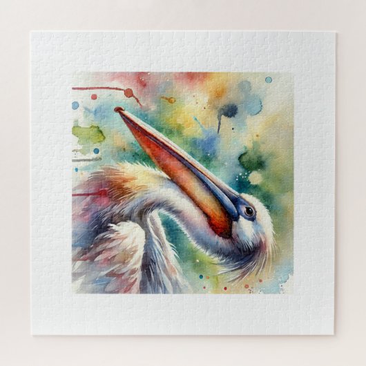 Pelican in Serenity 210724AREF108 - Watercolor Legpuzzel (Horizontaal)