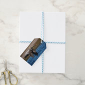 Pelican in vlucht cadeaulabel (Met Touw)