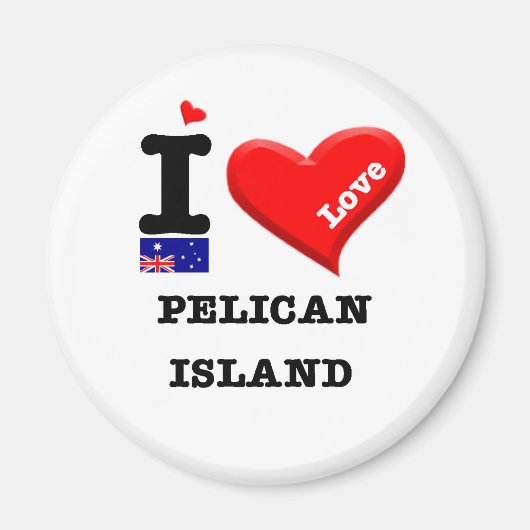 PELICAN ISLAND - I Love Magneet (Voorkant)