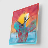 PELICAN ISLAND SUNSET VIERKANTE KLOK (Hoek)