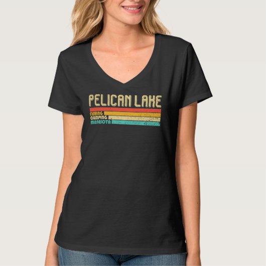 Pelican Lake Minnesota Funny Vist Camping Summe T-shirt (Voorkant)