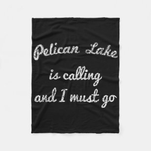 Pelican Lake Minnesota Grappige Vissen Camping Zom Fleece Deken