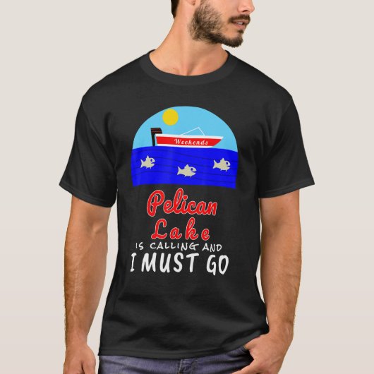 Pelican Lake Minnesota Souvenir TShirt (Voorkant)