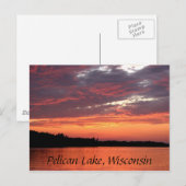 Pelican Lake Sunset, Wisconsin Briefkaart (Voorkant / Achterkant)