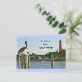 Pelican & Lighthouse Briefkaart (Staand voorkant)