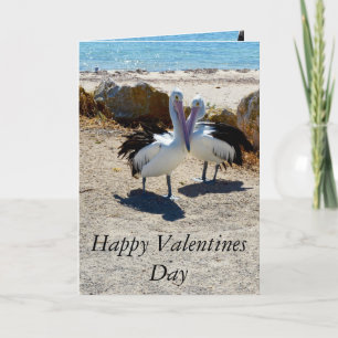 Pelican Love, Valentijnsdag, Wenskaart. Feestdagen Kaart