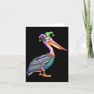 Pelican Mardi Gras Carnaval Dierenvriend Mannen vr Kaart