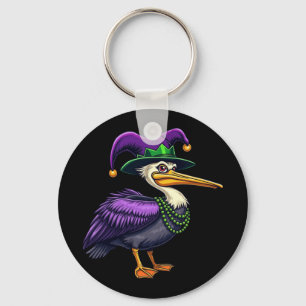 Pelican Mardi Gras – Carnavalsplezier voor Dierenv Sleutelhanger