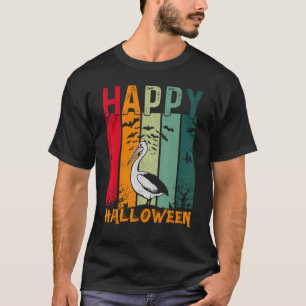 Pelican meisjes jongens retro stijl halloween dine t-shirt