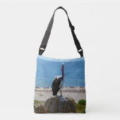 Pelican met de blik, crossbody tas (Voorkant)