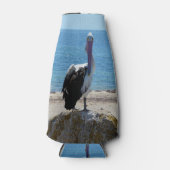 Pelican met de blik, flesjeskoeler (Voorkant)