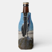 Pelican met de blik, flesjeskoeler (Fles Achterkant)