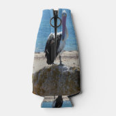 Pelican met de blik, flesjeskoeler (Achterkant)