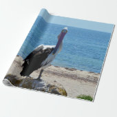 Pelican met de "look", cadeaupapier (Uitgerold)