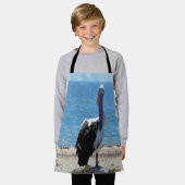 Pelican met de look, Kinder Full Print Schort (Gedragen)
