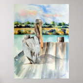 Pelican met een houding poster (Voorkant)