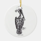 Pelican met Pet Keramisch Ornament (Voorkant)