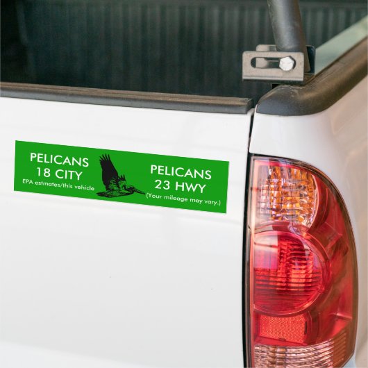 Pelican Mileage Rating Bumpersticker (Op Truck)