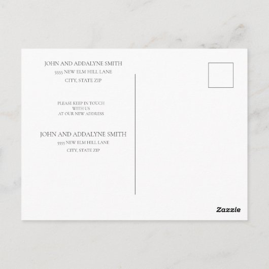 Pelican Ocean Beach Coastal Change Address Moving Briefkaart (Achterkant)