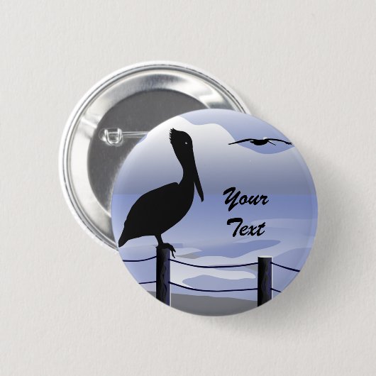 Pelican Ocean Shoreline Button (Voorkant /achterkant)