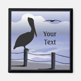 Pelican Ocean Shoreline Custom Magnet