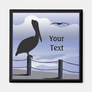Pelican Ocean Shoreline Custom Magnet