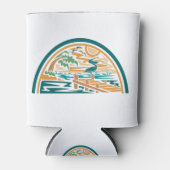 Pelican On Island Ocean Pier Blikjeskoeler (Voorkant)