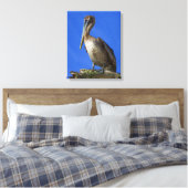 Pelican op een doek van een ledemaat canvas afdruk (Insitu (Slaapkamer))