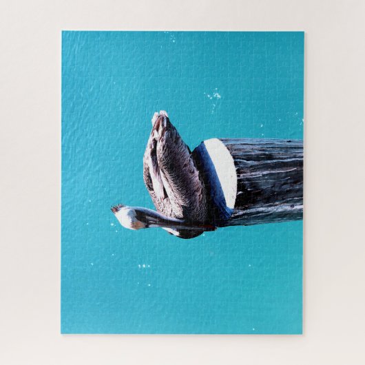 Pelican op het strand, Jigzaag Puzzle Legpuzzel (Verticaal)