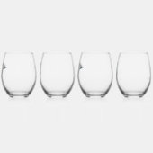 Pelican & Oyster Stemless Wijnglas - 4 set Wijnglas Zonder Voet (Links)