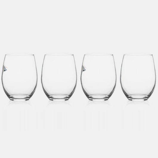 Pelican & Oyster Stemless Wijnglas - 4 set Wijnglas Zonder Voet (Links)