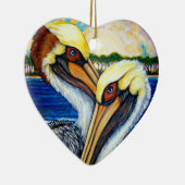 Pelican Pair Keramisch Ornament (Rechts)